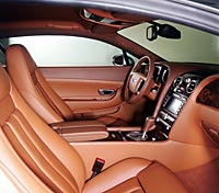 The Bentley Continental GT's luxury interior