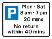 Parking Restriction Sign in Britain