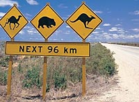 Classic Australian Outback Road Sign