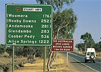 Stuart Highway in Australia